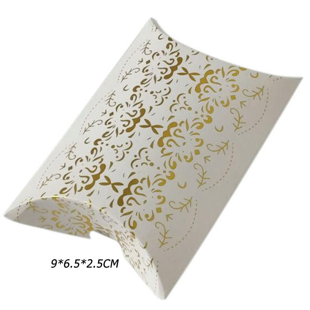 10pcs/set Pillow Shaped Present Pouch Candy Box Gift Kraft Paper Wedding Favors 