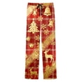 thumbnail image 3 of Mgmyaa Men's Christmas Print Straight-Leg Sleep Pants, Drawstring Elastic Waist Pajama Pants with Pockets, 3 of 8
