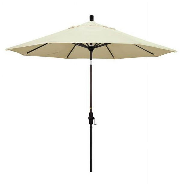 California Umbrella GSCU908117-5453 9 Pi Marché en Aluminium Parapluie Inclinable - Bronze-Soleil-Toile