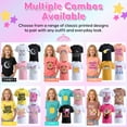 thumbnail image 4 of MISS POPULAR Girls 4-Pack Super Soft Short Sleeve T-Shirts Rainbow Butterfly Glitter Print Cute Design| Sizes 7-16, 4 of 7