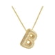 thumbnail image 3 of Collar con letras de burbujas, collar con dijes, aniversario, ella, mujeres, hombres, declaración, diamantes de imitación, graduación, regalo de joyer B, 3 of 8