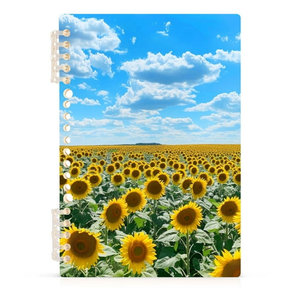 Sunflower and Blue Sky Spiral Journal Notebook College Ruled Notebook 8.3" x 5.7" A5 Lined Thick Paper Page