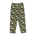 thumbnail image 6 of Uemuo Bear Sunflower Pattern Women's Wide Leg Palazzo Lounge Pants with Pockets Light Weight Loose Comfy Casual Pajama Pants-Large, 6 of 9