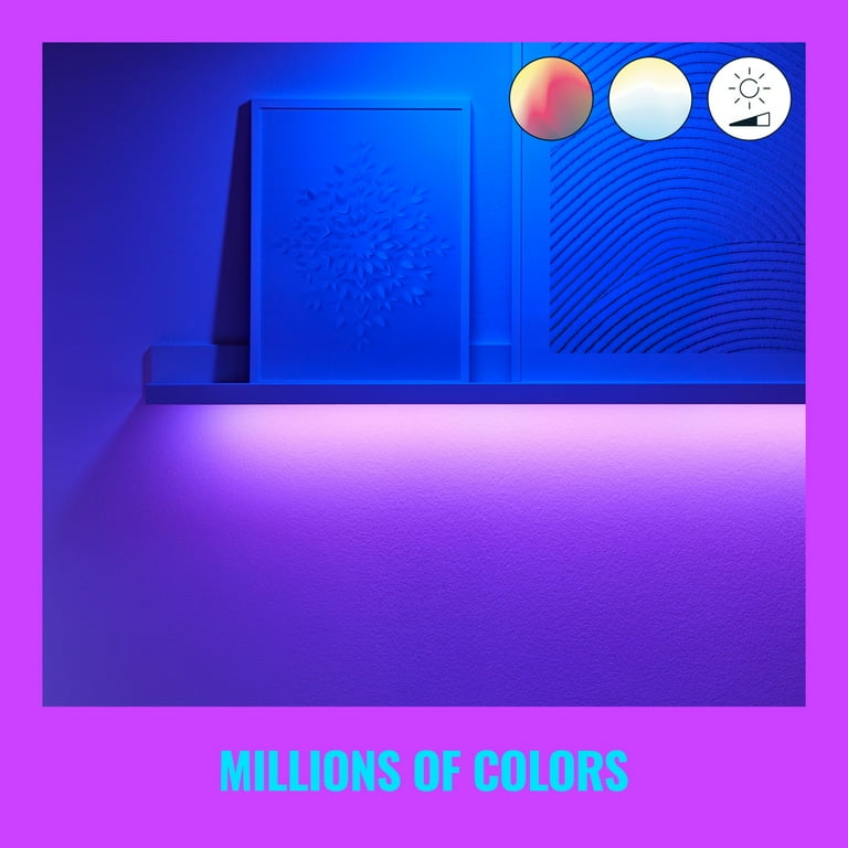 WiZ 4 Meter 13 ft Ambient Full Color and Tunable White Wi Fi LED Light Strip Simply Stick to Any Surface No Hub Required