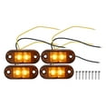 thumbnail image 1 of Unique Bargains Front Rear Side Marker Light 2 LED for Truck Camper Van Lorry RV Plastic Amber (Set of 4), 1 of 7