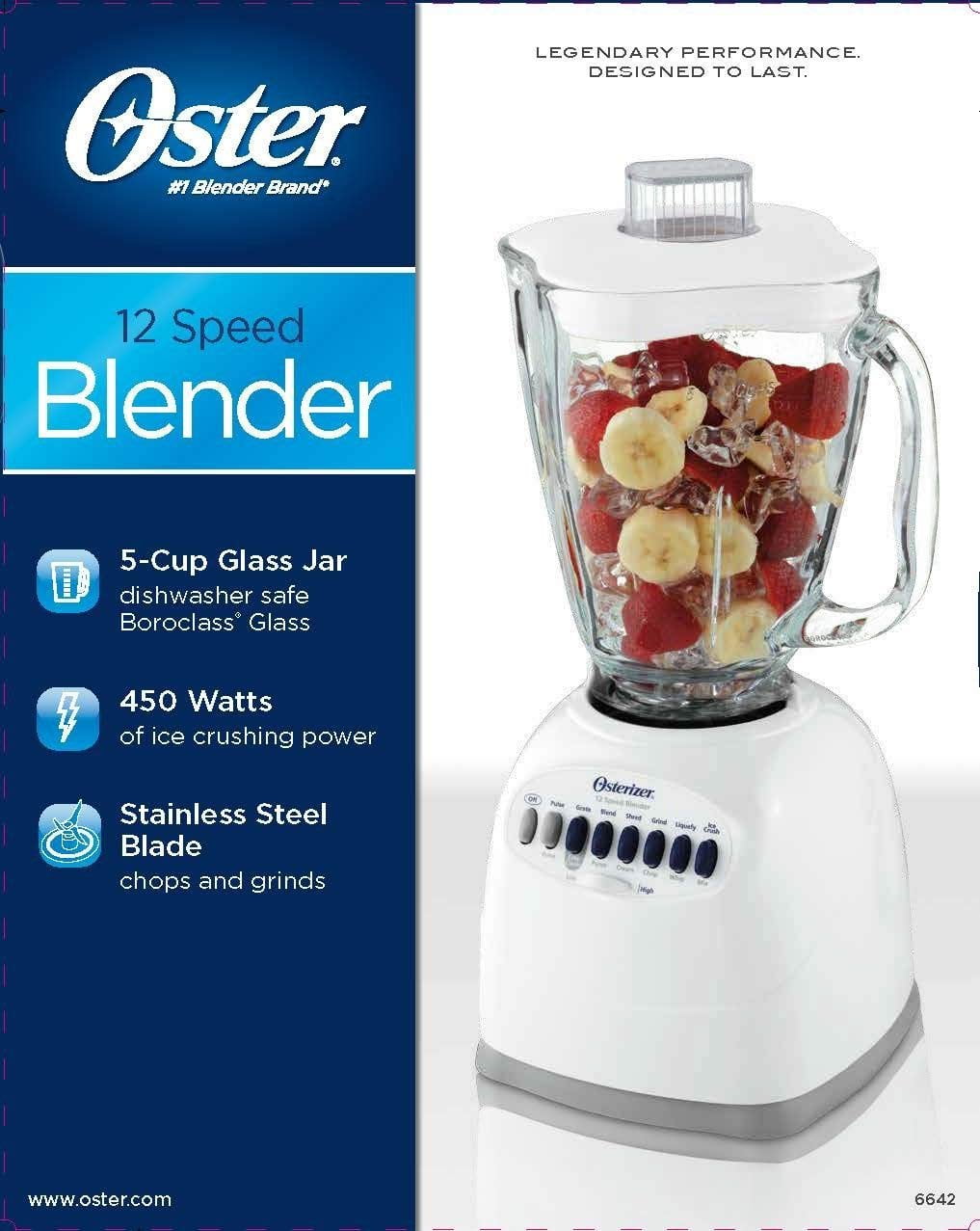 Oster 6642 12-Speed Blender, White - Walmart.com