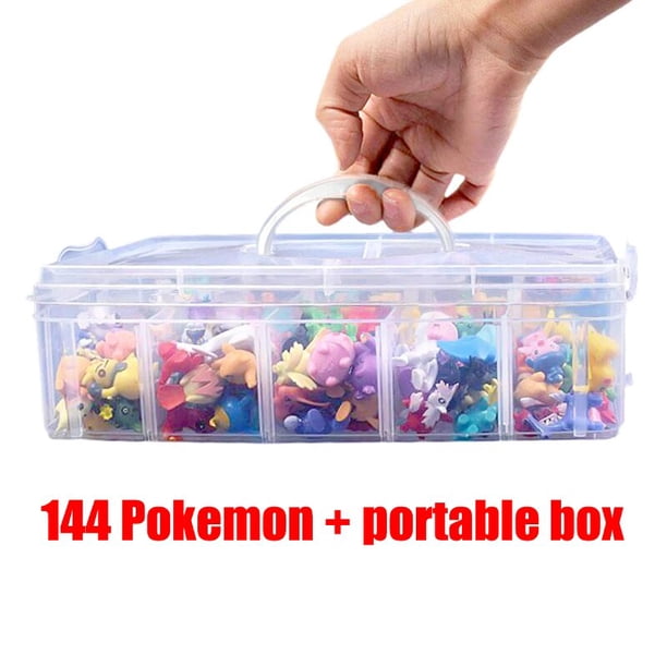 Figuras de Pokémon Pikachu, 1-3 CM, Mini monstruo de bolsillo 144, caja de plástico, modelo de juguetes, muñecas de colección de Anime, regalos de cumpleaños