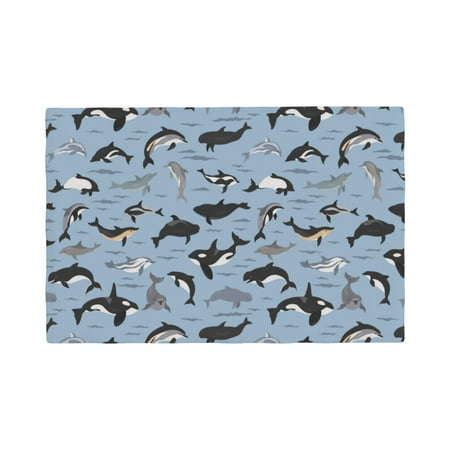 

Placemats Set of 4 Dolphins Heat Resistant Non - Slip Place mats Waterproof table mat for Kitchen Dining-4片装