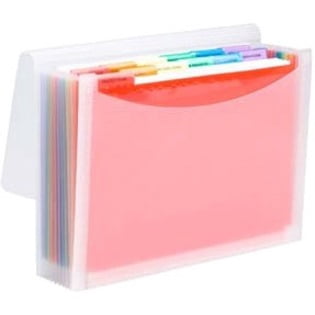 Smead Colorvue Letter Expanding File - 8 1/2" X 11" - 13 Pocket(s) - 12 Divider(s) - Polypropylene - Clear - 12 / Carton