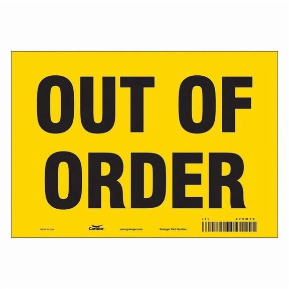 Condor Safety Sign,7 inx10 in,Vinyl 479M10