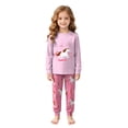 thumbnail image 3 of mgoYE Toddler Girls Pajamas 2t 3t 4t 5t 6t 7-14y Snug Fit 2-Piece Long Sleeve Printed Top Pant Sleepwear Set 5-6 Years, 3 of 9