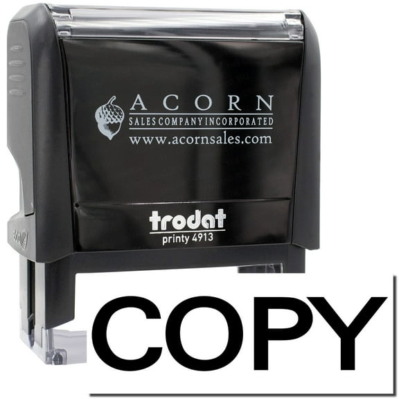 Large Self-Inking Bold Copy Stamp, Trodat Printy 4913, Press and Print Stamping, Impression Size 7/8" x 2-1/4", Up to 10,000 Impressions - Black Ink