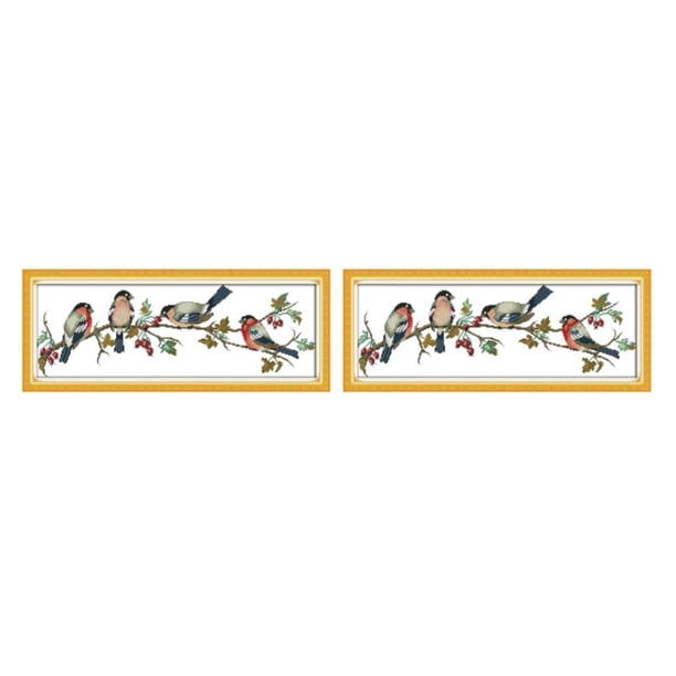 Monstrate Juego de hilo de costura bordado de puntada, hilo de tela de algodón para muebles, patrón impreso hecho a mano, pintura colgante Type1 NO1