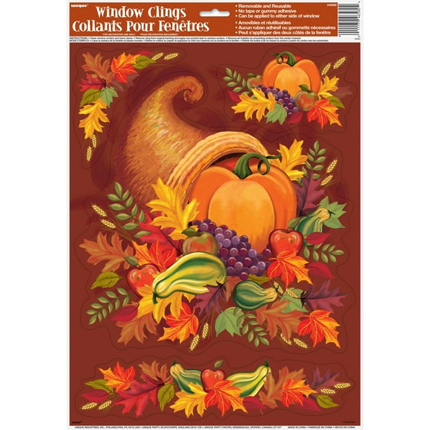 Harvest Fall Window Clings Sheet