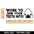 thumbnail image 2 of Work to Sink Your Teeth Into Shark Teacher Student School Self-Inking Rubber Stamp Ink Stamper - Green Ink - Large 2-3/4 Inch, 2 of 7