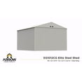 thumbnail image 4 of Arrow Elite 10 x 12 x 8 ft Cool Grey Steel Storage Shed, 4 of 7