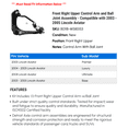 thumbnail image 2 of Front Right Upper Control Arm and Ball Joint Assembly - Compatible with 2003 - 2005 Lincoln Aviator 2004, 2 of 2