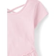 thumbnail image 3 of The Children's Place Girls Short Sleeve Cross Back Ruffle V-Waist Dress, Sizes XS-XXL, 3 of 4