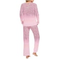 thumbnail image 3 of Tnhcen Spring Long Sleeve Pajamas For Women Set Casual Sleepwear Outfits Loose Top And Pants Pjs Nightwear, 3 of 5