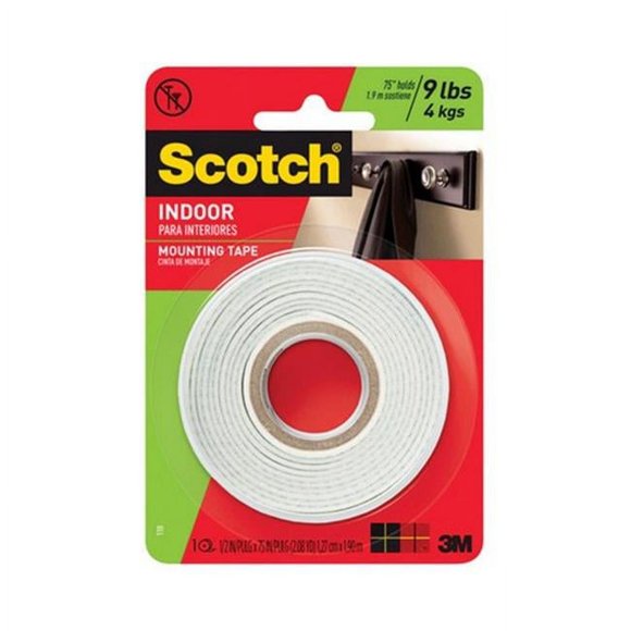 Scotch Foam Mounting Tape-.5"X75" - 110-3M