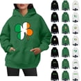 thumbnail image 2 of ShiShine St Patricks Day Sweatshirt for Women Hooded Long Sleeve Casual Pullover with Cute Print, 2 of 7