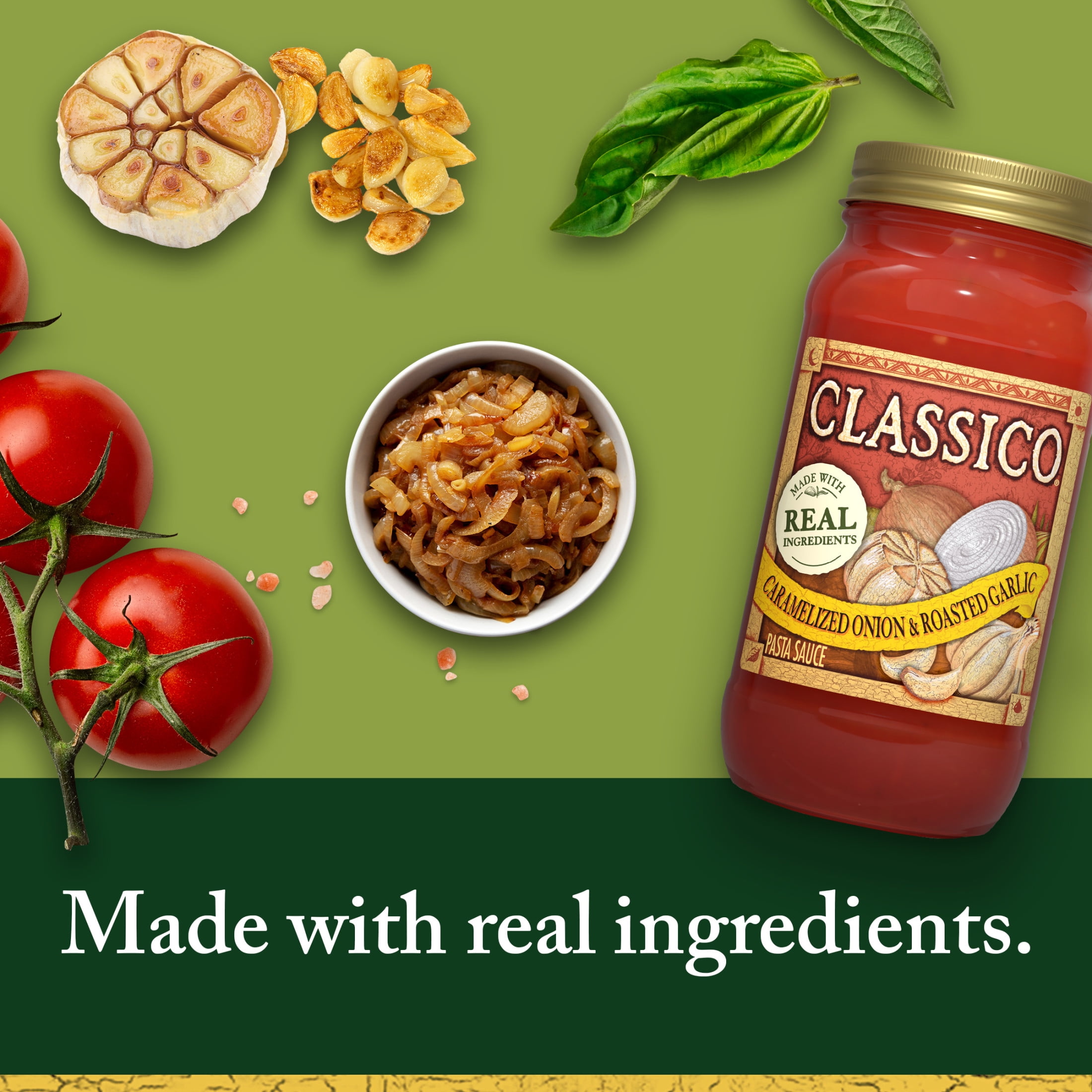 Classico Caramelized Onion & Roasted Garlic Pasta Sauce, 24 oz Jar