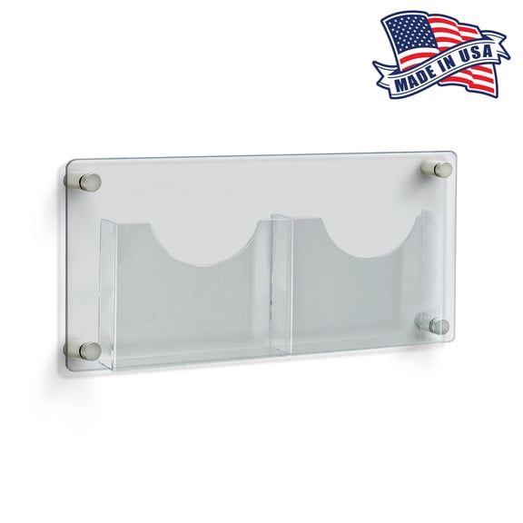 Two-Pocket Letter Wall Mount Brochure Holder Overall Measurement: 23"W X 11"H