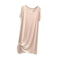 thumbnail image 1 of Vestido largo de verano ligero con cuello redondo y corte holgado para mujer, 1 of 3