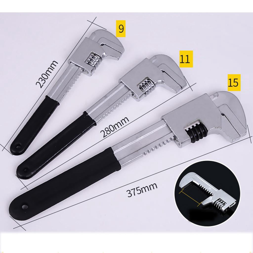 9 """"11"""" 15 """"adjustable Wrench / Wrench / Adjustable Wrench, Steel - +Black, 11 inch