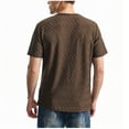 thumbnail image 6 of Mens Textured Shirts Casual Stretch T-Shirts Summer Crewneck Short Sleeve Tee Shirts, 6 of 9