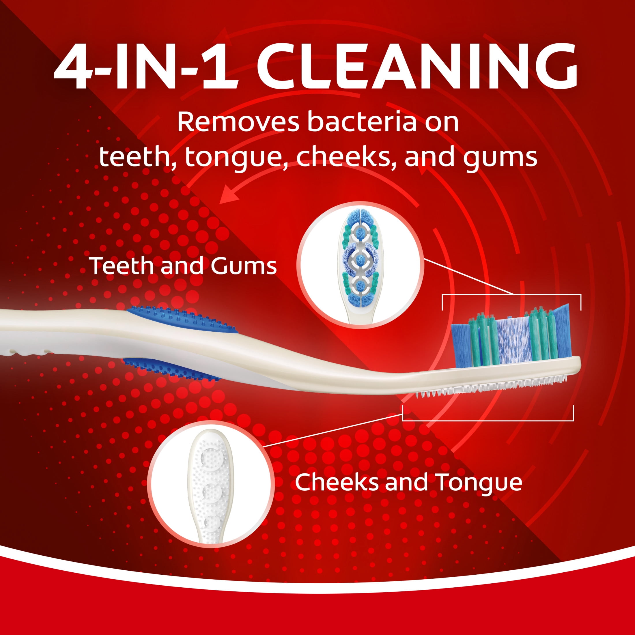 Colgate 360 Whitening Toothbrush Pack, Soft Adult Toothbrushes, 4 Pack