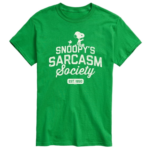 Peanuts - Snoopy Sarcasm Society - Men's Short Sleeve Graphic T-Shirt