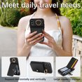 thumbnail image 6 of Allytechgroup iPhone XS Max Wallet Case, Ring Holder Stand Cards Slots Shockproof Retro Flip Back Cover Phone Case for Apple iPhone XS Max, Black, 6 of 8