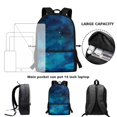 thumbnail image 6 of Yuyamidu Galaxy Starry Sky Kids School Bag Large Capacity Shoulder Rucksack with Multiple Pockets for Primary Students Daily Use Travel Outdoor Activities, 6 of 6