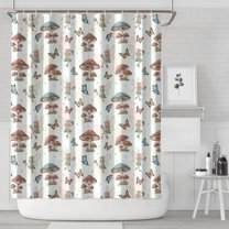 Mushroom Fairy Princess Pattern Shower Curtain 84"x72" ,Bathroom Decorative Shower Curtains Set with 12 Hooks,Modern Waterproof Washable Shower Curtain