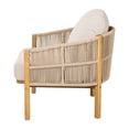 thumbnail image 5 of Olurrisa Outdoor Wood Club Chair, Beige Rope with Beige Cushion, 5 of 8