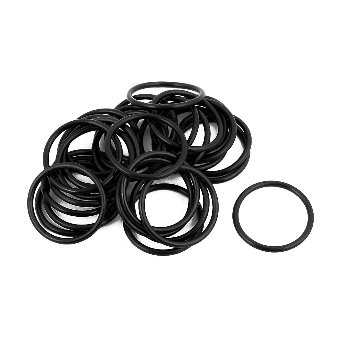 30Pcs 25mm x 1.9mm Rubber Orings NBR Heat Resistant Sealing Ring Grommets Black
