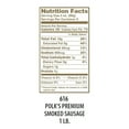 thumbnail image 3 of Polk's Premium Smoked Sausage, Made with Pork, Fully Cooked, Keep Refrigerated, 16 oz, 3 of 6