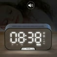 thumbnail image 6 of MORESEC under $5 Bluetooth Alarm ClockSmart Mirror Display Device with FM Radio and Temperature Readout, Elderly Friendly Speaker with Wireless Charging Stand, 6 of 9