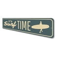 thumbnail image 4 of It's Surf Time, Surfer, Beach House Wall Decor, Surfboard, Surfing, Coastal Aluminum Sign - 4x18 inches, 4 of 4