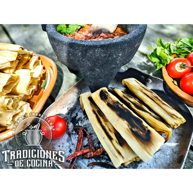 15.5oz - Premium Corn Husks for Tamales, 4-11 inches wide. Tradiciones de  Cocina; Traditional Ingredients (Hojas de Maiz para Tamales.)