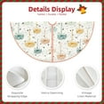 thumbnail image 3 of Daiia Dandelion Drawing Merry Christmas Tree Skirt , Xmas Large Lace-up Tree Skirt, Santa Snowflakes Rustic Home Decorations New Year Party Farmhouse Decor-48", 3 of 6