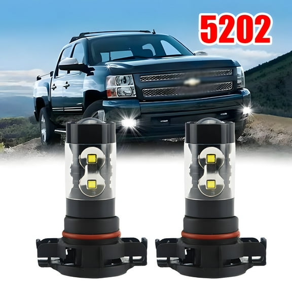 For Chevy Silverado 1500 2500HD 2007-2015 5202/H16 LED Fog Light Bulbs6000K 80W