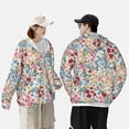 thumbnail image 6 of Gaeub Trendy Floral Design Men's and Women's UPF 50+ Long-Sleeved Sun Protection Clothing, Fishing Shirt Long Sleeve Zip - XX-Large, 6 of 9