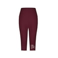 thumbnail image 4 of Soki Womens Capri Yoga Pants High Waist Stretch Running Legging Tummy Control Sports Pant Joggers, 4 of 4