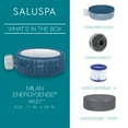thumbnail image 5 of Bestway SaluSpa Milan Hot Tub + Bestway SaluSpa Spa Seat (2 Pack), 5 of 12