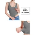 thumbnail image 6 of Made by Olivia Women's Four-way Stretch V-Neck Ribbed Seamless Crop Top -Made in USA, 6 of 6