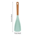 thumbnail image 6 of LShunze Cooking Spoon and Rice Scooper for Nonstick Cookwares, Great for Cooking and Serving Sturdy BPA-Free Matte Silicone, Wood Handle Spoon for Mixing, Scoop, and Scrape, 6 of 8