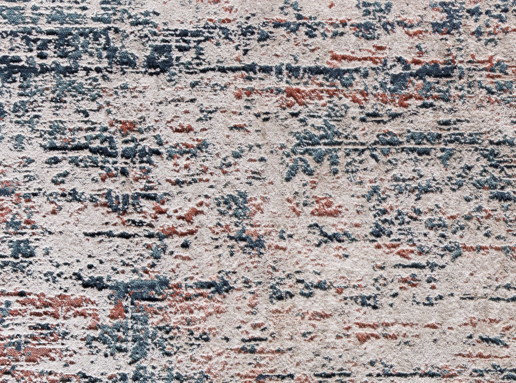 Cora CL65A Blue Mist Transitional Vintage Rust Area Rug, 2'6" x 8'