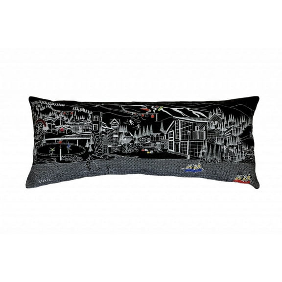 35" BlackVail Nighttime Skyline Lumbar Decorative Pillow
